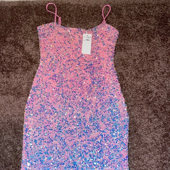 Lucy in the Sky Dresses Sequin Pink Mini Dress Poshmark